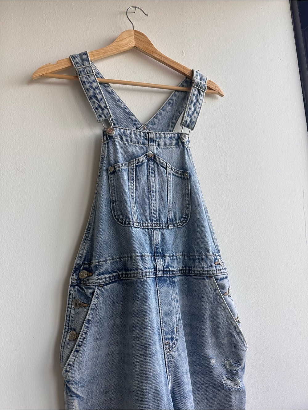Light Blue Denim Overalls Jeans - Women's Comfortable Fit